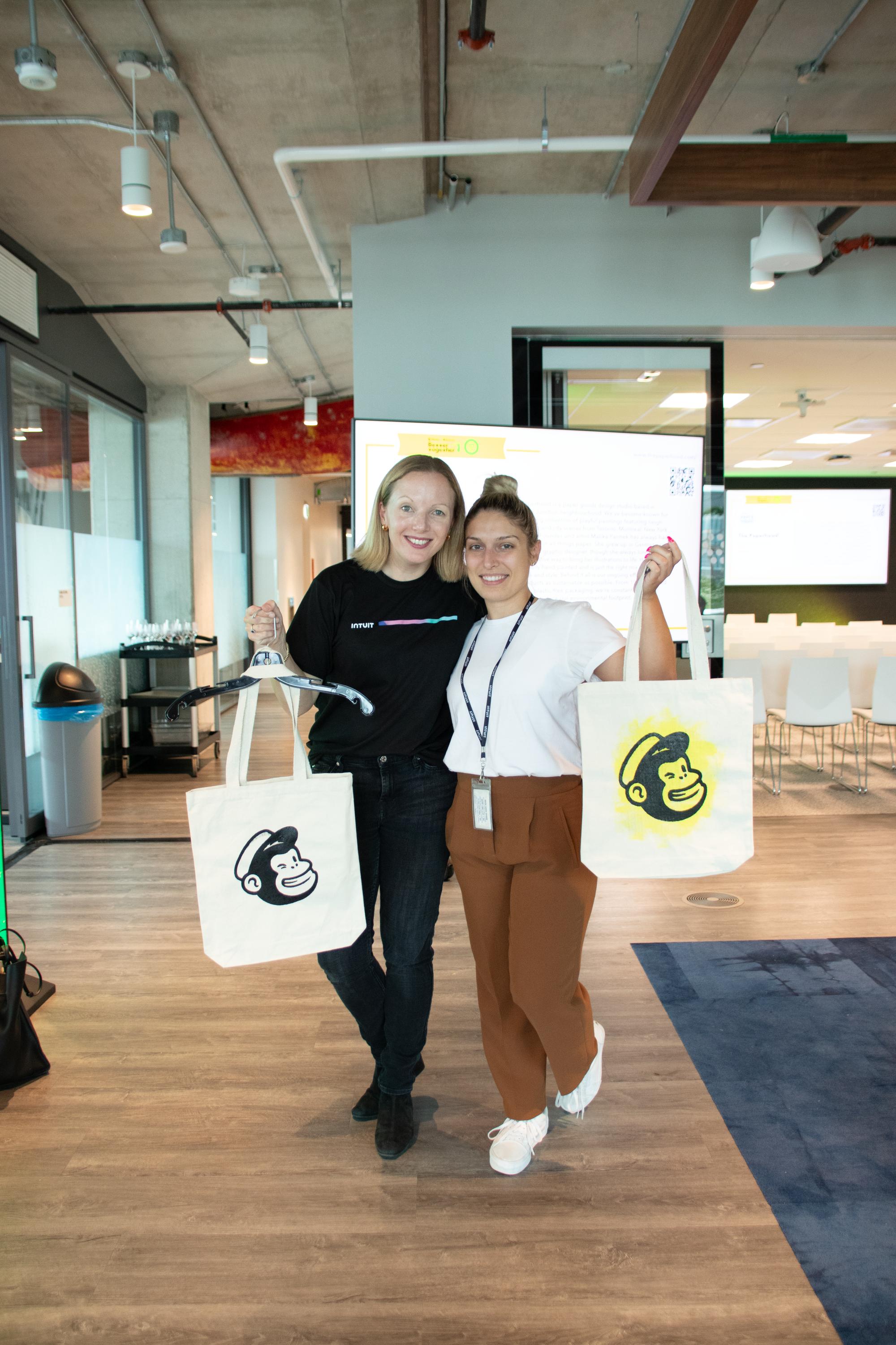 Intuit Day event identity with layered type, colour fields, and event information.