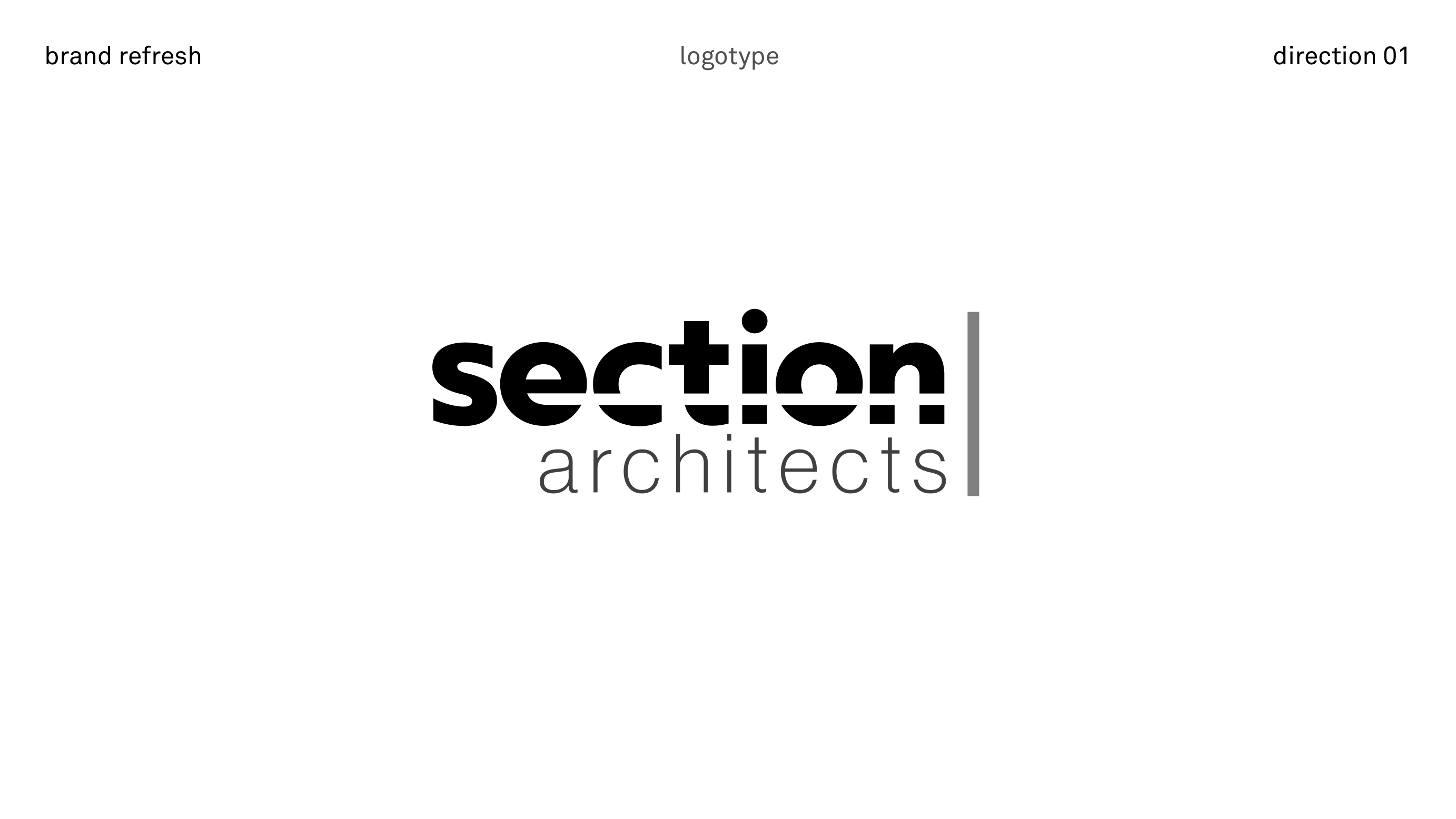 section architects · logotype direction 01
