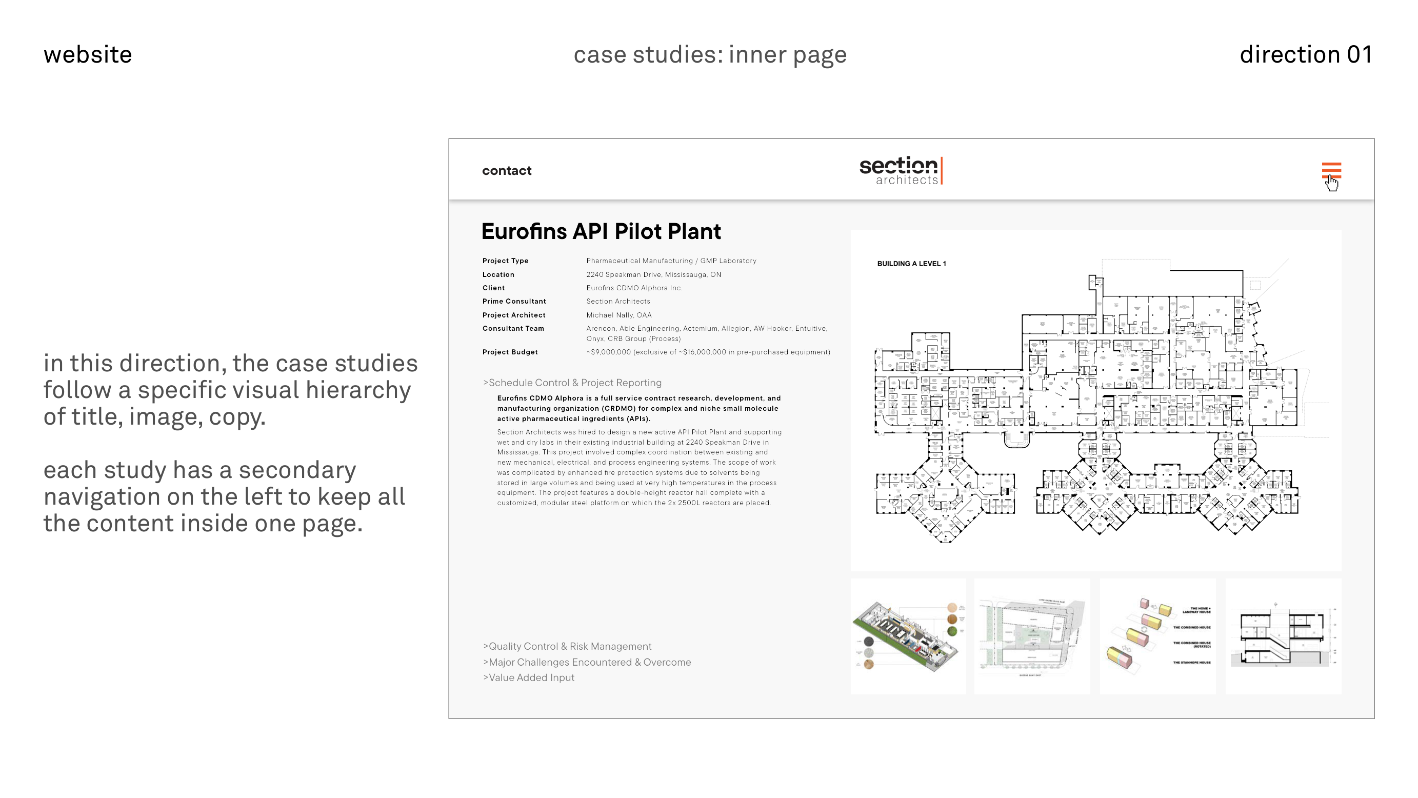 section architects website · case study inner page